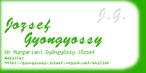 jozsef gyongyossy business card